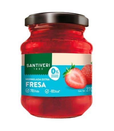 Mermelada Fresa 0% Azucar Vegan 270g Santiveri
