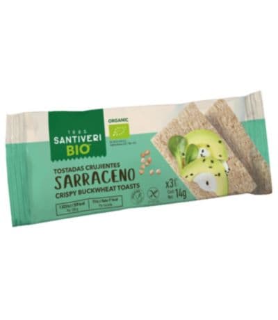 Tostadas de Trigo Sarraceno Bio SinGluten Vegan 14gr Santiveri