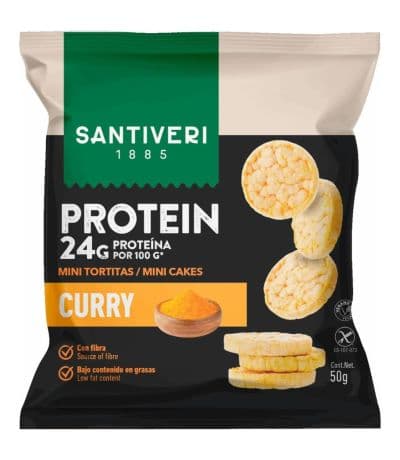 Mini Tortitas Protein Curry 50g Santiveri
