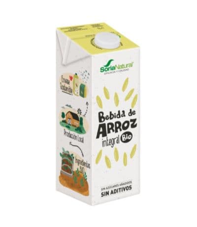 Bebida Vegetal de Arroz Integral SinGluten Bio Vegan 6x1L Soria Natural