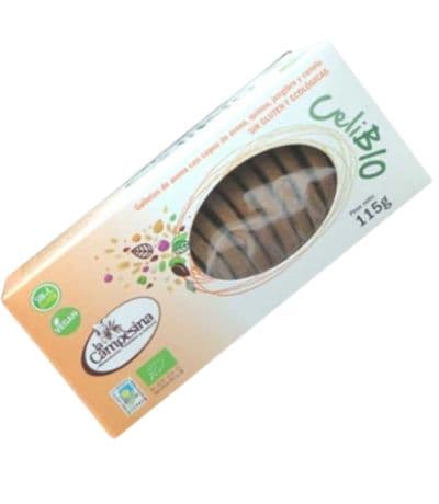 Galletas de Avena con Copos de Avena, Quinoa, Jengibre y Canela Celibio SinGluten Eco Vegan 115g La Campesina