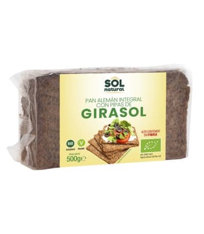 Pan Aleman de Centeno con Pipas de Girasol Bio 500g Solnatural