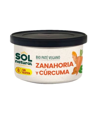 Pate de Zanahoria y Curcuma SinGluten Bio Vegan 125g Solnatural