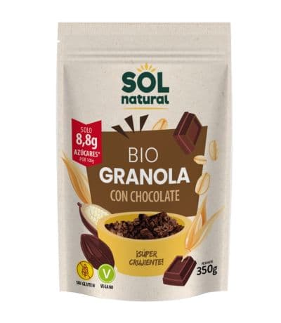 Granola Avena Chocolate SinGluten Bio 350g Solnatural