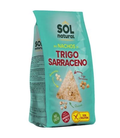 Nachos de Trigo Sarraceno Amaranto y Quinoa SinGluten Bio Vegan 80g Solnatural