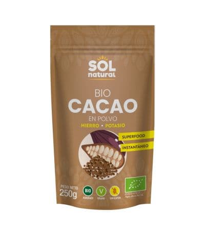 Cacao en Polvo Crudo Bio Vegan 250g Solnatural