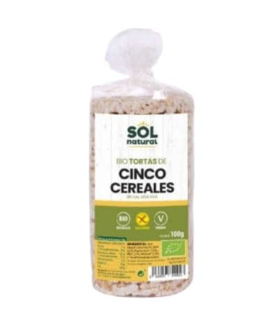 Tortitas 5 Cereales SinGluten Bio Vegan 100g Solnatural
