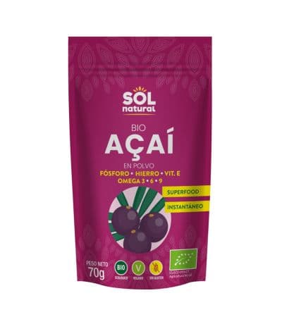 Acai en Polvo SinGluten Bio Vegan 70g Solnatural