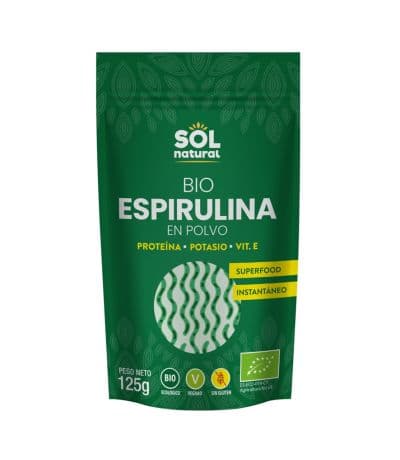 Espirulina en Polvo SinGluten Bio Vegan 125g Solnatural