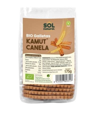 Galletas de Kamut con Canela Bio Vegan 175g Solnatural
