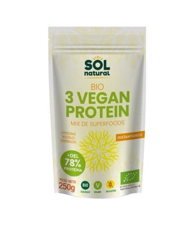 3 Vegan Protein SinGluten Bio Vegan 250g Solnatural