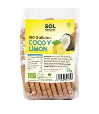 Galletas de Coco y Limon Eco 8x175g Solnatural