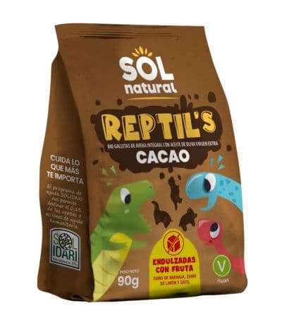 Galletas Reptils Cacao Avena Fruta Bio 90g Solnatural