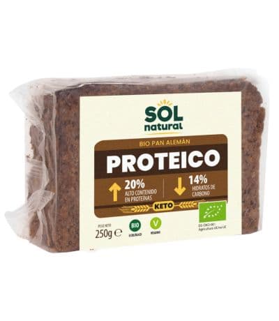 Pan aleman proteico Bio Vegan 250g Sol Natural