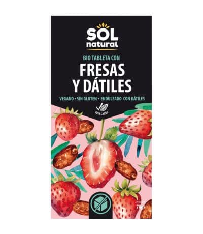 Chocolate Fresas Datiles Eco 70g Solnatural