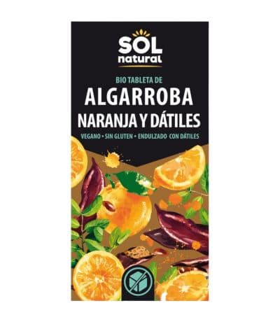 Chocolate Algarroba Naranja Datil Eco 70g Solnatural