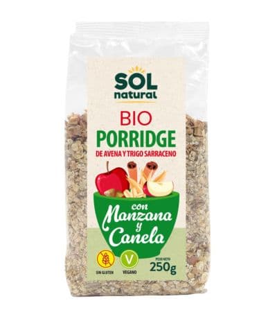Porridge Manzana Canela Avena Trigo Sarraceno Eco 250g Solnatural