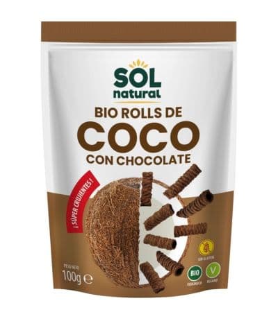 Rolls de Coco con Chocolate Crujientes Eco 100g Solnatural