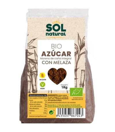 Azucar Moreno Caña Integral Melaza Bio 1Kg Solnatural