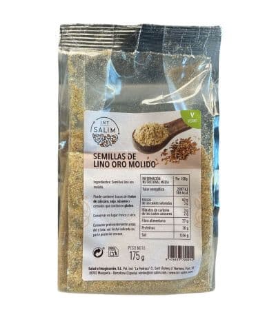 Semillas Doradas de Lino Molidas Vegan 175g Int-Salim