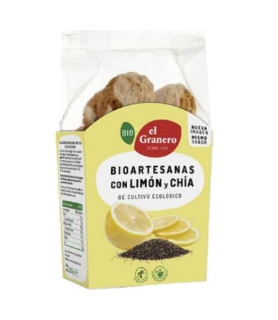 Galletas Artesanas Limon Chia Bio Vegan 250g El Granero Integral