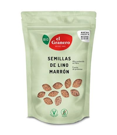 Semillas de Lino Marron SinGluten Bio 400g El Granero Integral