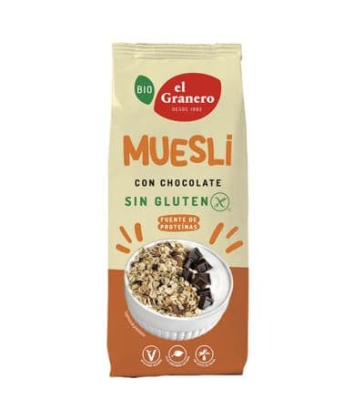 Muesli con Choco SinGluten Bio 375g El Granero Integral