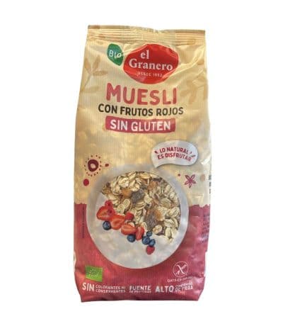 Muesli con Frutos Rojos SinGluten Bio 375g El Granero Integral