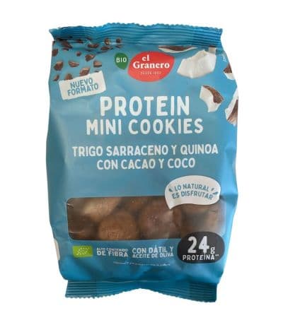 Mini Cookies Protein Cacao Coco Eco 130g El Granero Integral