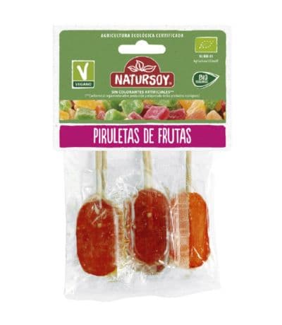 Piruletas 5 Sabores Bolsa Bio Vegan 1ud Natursoy