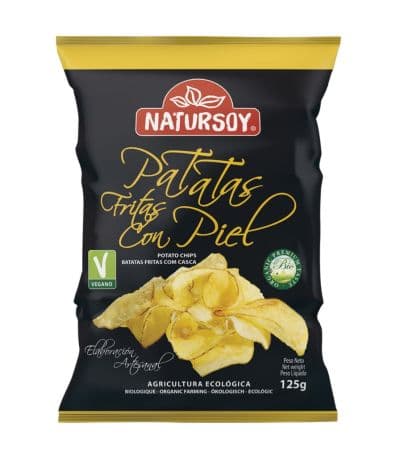 Patatas Chips con Piel Bio Vegan 125g Natursoy
