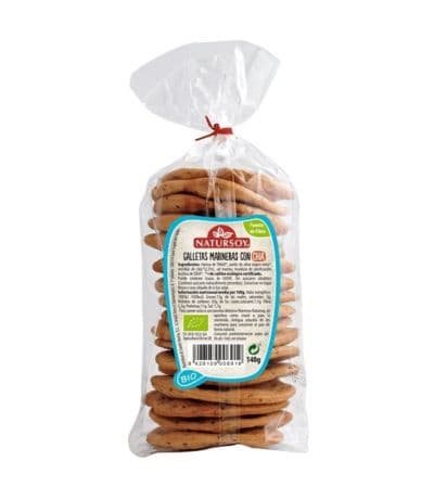 Galletas Saladas Marineras Chia Bio Vegan 140g Natursoy