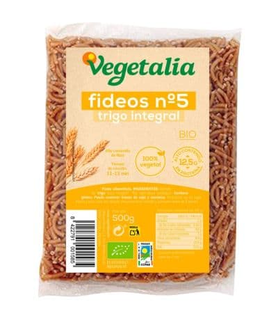 Fideos Integrales N 5 Bio Vegan 500g Vegetalia