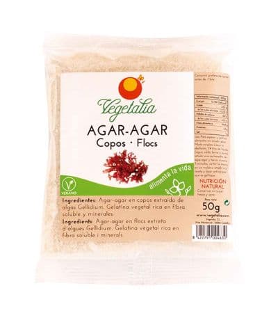 Algas Agar Agar en Copos Vegan 50g Vegetalia