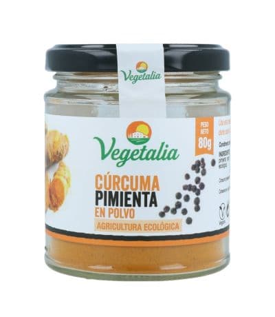 Curcuma y Pimienta Negra Polvo Eco 80g Vegetalia