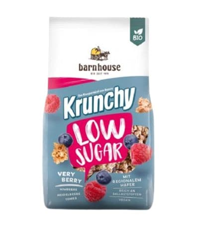 Muesli Krunchy Frutos Rojos Bajo en Azucar Bio 375g Barnhouse