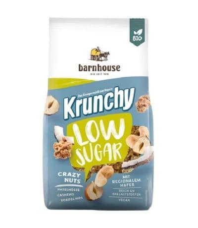 Muesli Krunchy Frutos Secos Bajo en Azucar Bio 375g Barnhouse