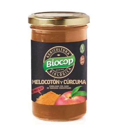 Compota Melocoton Curcuma SinGluten Bio Vegan 265g Biocop