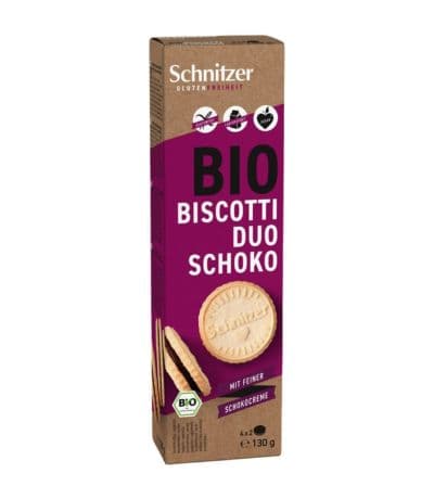 Galletas Rellenas Duo Chocolate SinGluten 130g Schnitzer