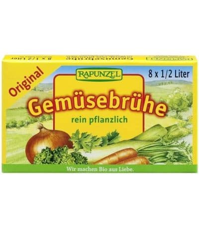 Cubitos de Caldo Vegetal con Hierbas Eco Vegan 12 Cubitos Rapunzel