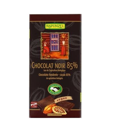Chocolate 85% Cacao Bio Vegan 80g Rapunzel