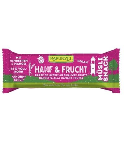 Barrita Muesli Cañamo Fruta Vegan 14barritasx50g Rapunzel