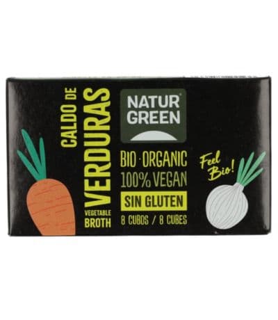 Cubitos Caldo de Verduras Bio SinGluten 84g NaturGreen