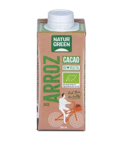 Bebida Vegetal de Arroz con Cacao 24x200ml NaturGreen