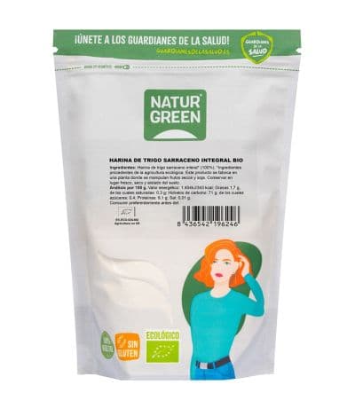 Harina de Trigo Sarraceno Integral SinGluten Bio Vegan 500g NaturGreen