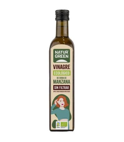 Vinagre de Sidra de Manzana Sin Filtrar Bio Vegan 500ml NaturGreen