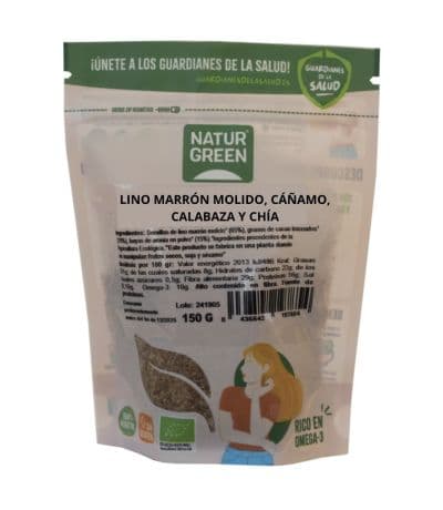 Semillas de Lino Cañamo Calabaza y Chia Bio 150g NaturGreen