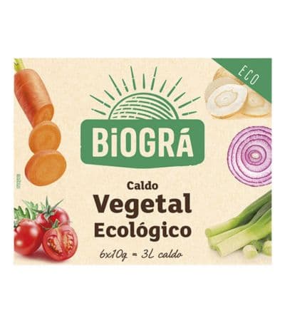Caldo de Verduras en Cubitos Vegan Bio 66g Biogra