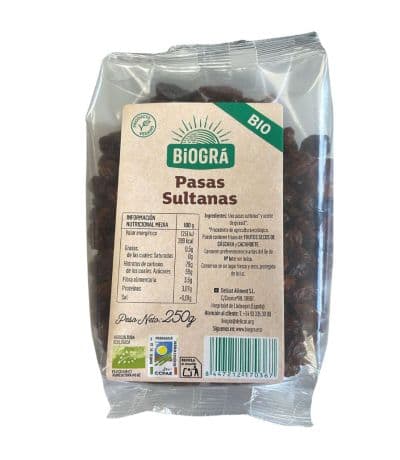 Pasas Sultanas Bio Vegan 250g Biogra