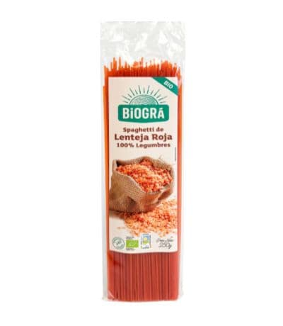 Espagueti de Lentejas Rojas Bio Vegan 250g Biogra